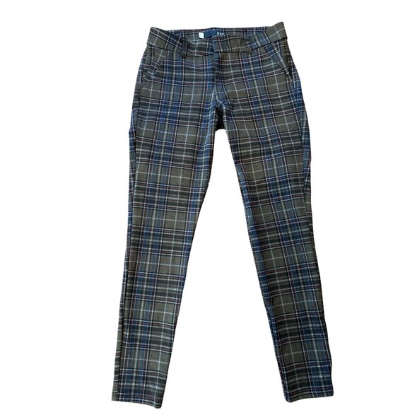 Kut from the Kloth Women's Mia Skinny Plaid Holiday Ankle Pants Size 6 - Picture 3 of 6